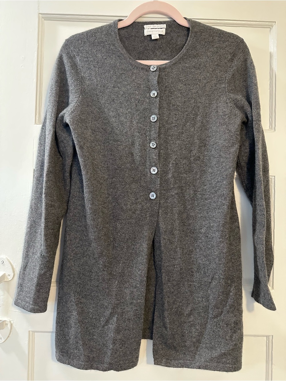 Charter Club Women’s Long Line Cashmere Cardigan Sweater